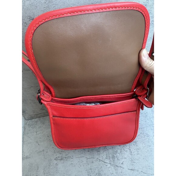 COACH x DISNEY MICKEY MOUSE Ears crossbody Leather Bag Red limited edition - Picture 5 of 9